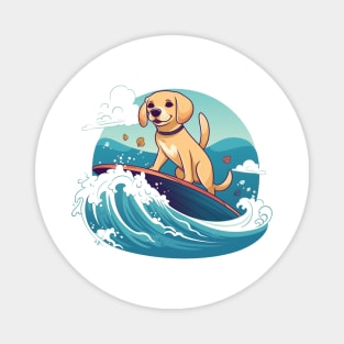 Surfing Pooch Magnet